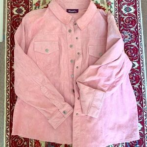 Pink Suede Denim & Co Jacket